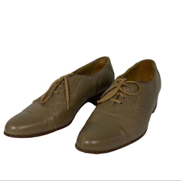 Giorgio Brutini Cap Toe Leather Dress Shoes Mens Size 9.5 Tan Brown Lace Up Shoe